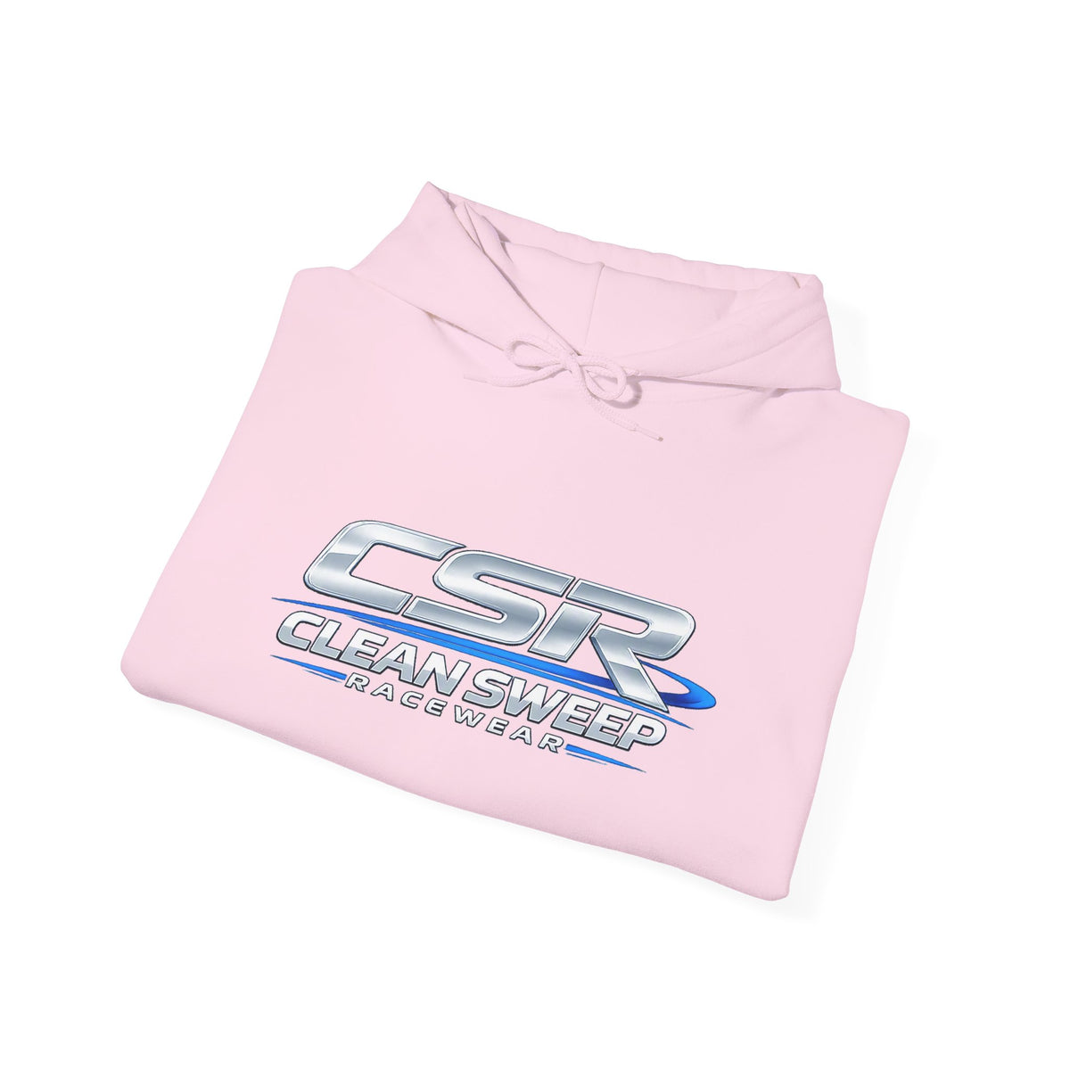CleanSweep Racing Hoodie — Retro Metallic Logo Pullover
