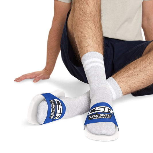CSR Branded Slide Sandals — Men's Removable‑Strap Pool & Casual Slides