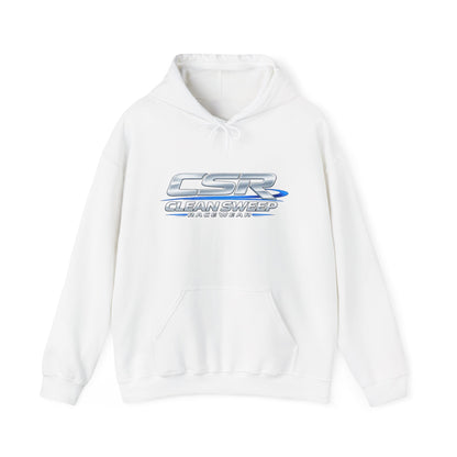 CleanSweep Racing Hoodie — Retro Metallic Logo Pullover
