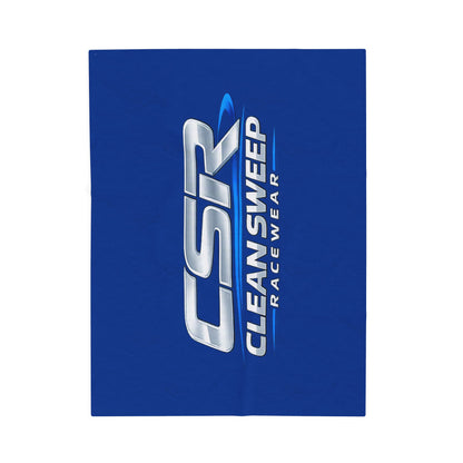 Plush Blanket — CSR Clean Sweep Racewear Logo Velveteen Throw